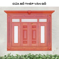 Cửa sổ thép vân gỗ GSD