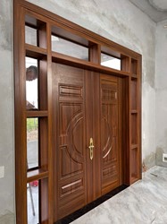 Cửa thép vân gỗ GSD 4 cánh