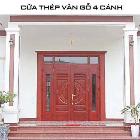 Cửa thép vân gỗ GSD 4 cánh