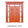 Cửa thép vân gỗ GSD Luxury vách kính- LX 2H10-VK-2TK