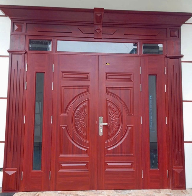 Cửa thép vân gỗ GSD 4 cánh